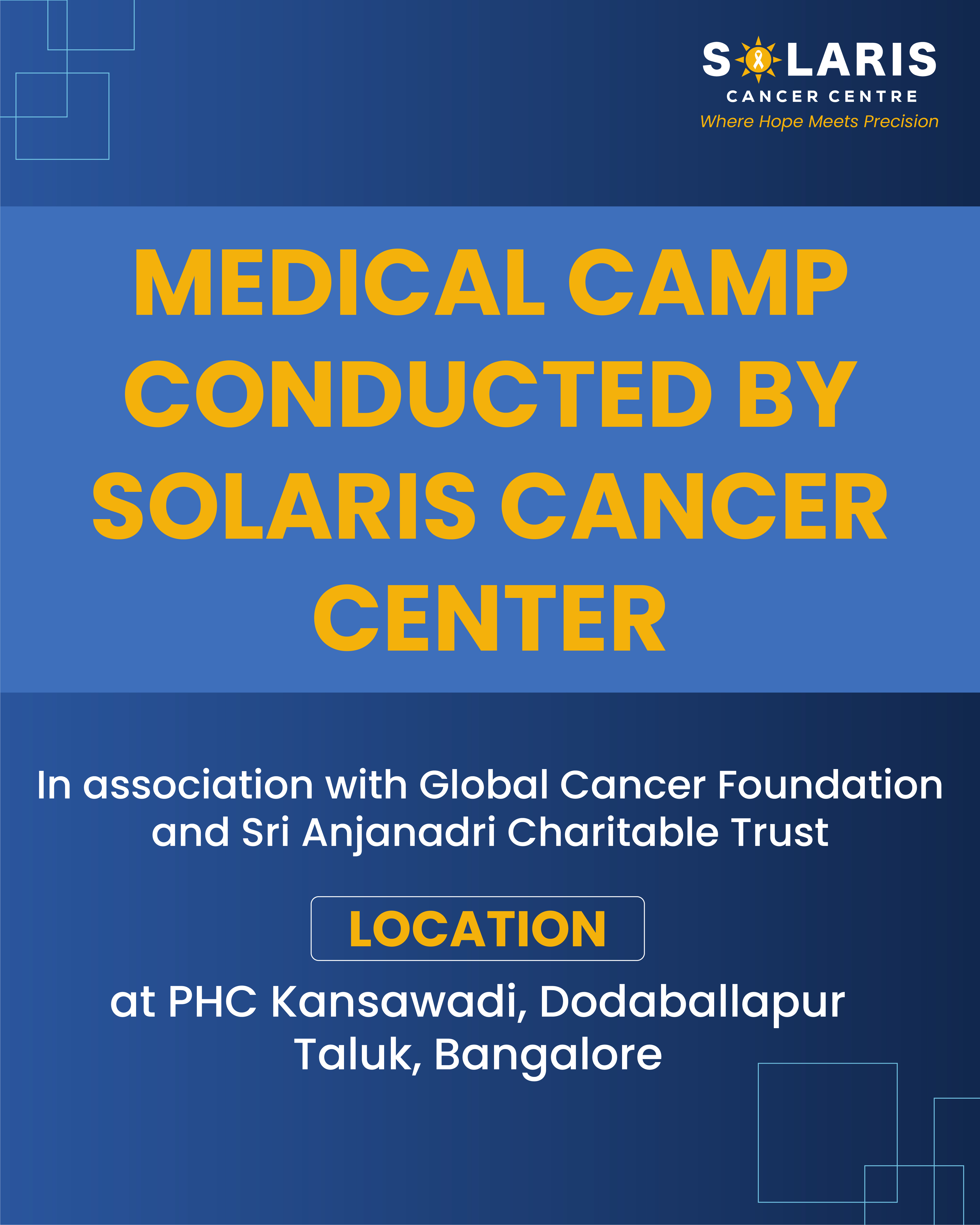 Medical Camp at solaris cancer centre